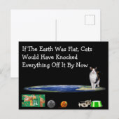 If the Earth Was Flat Postcard Postkarte (Vorne/Hinten)