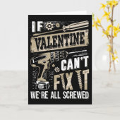 If Valentine Can't Fix It We're All Screwed Family Karte (Gelbe Blume)