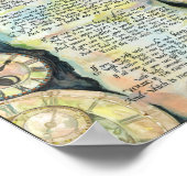 "IF" von Rudyard Kipling - Kalligraphie Poster (Ecke)