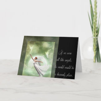 If we were all like angels...Fantasy Greeting Card Feiertagskarte