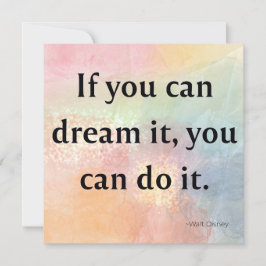 If You Can Dream It Watercolor Quote Card Feiertagskarte