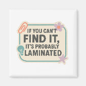 If You Can’t Find It, It’s Probably Laminated Magnet (Vorne)