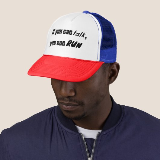 If you can talk, you can run trucker hat truckerkappe (Beispiel)
