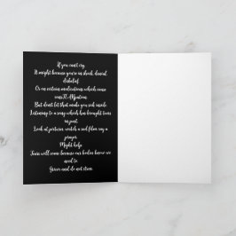 If You Can't Cry Karte