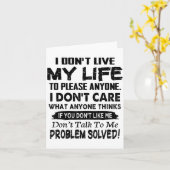 If You Don't Like Me Don't Talk To Me. Problem Sol Karte (Gelbe Blume)