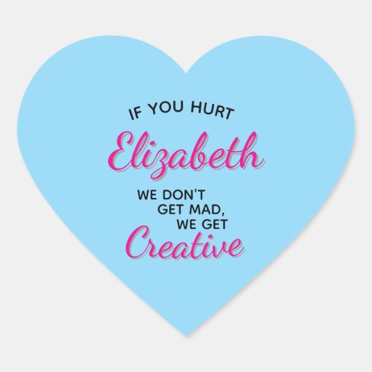 If You Hurt We Get Creative Herz-Aufkleber (Vorderseite)