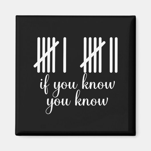 If You Know You Know Funny 67 Meme Magnet (Vorne)