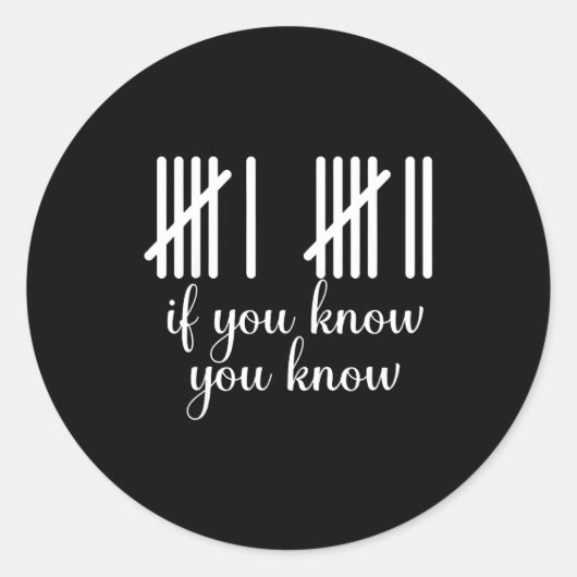 If You Know You Know Funny 67 Meme Runder Aufkleber (Vorderseite)