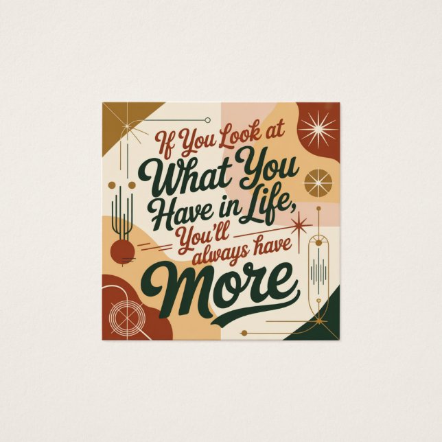 If You Look At What You Have In Life (Vorderseite)