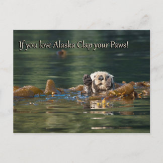 If You Love Alaska Clap Your Paws Postkarte