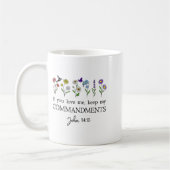 If You Love Keep My Commandments John 14_15 Bible Kaffeetasse (Links)
