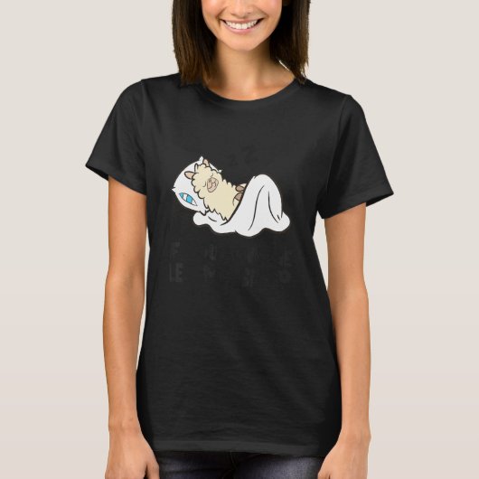If You Love Me Let Me Sleep Cute Sleeping Alpaca P T-Shirt (Vorderseite)