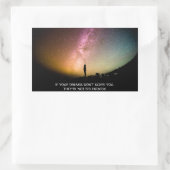 If your dreams don't scare you rechteckiger aufkleber (Tasche)