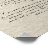 IF Zitat von Rudyard Kipling 1895 auf Pergament Poster (Ecke)