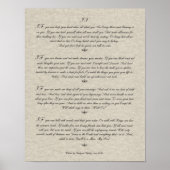 IF Zitat von Rudyard Kipling 1895 auf Pergament Poster (Vorne)