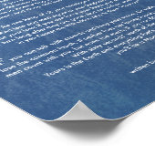 IF Zitat von Rudyard Kipling 1895 über Denim Poster (Ecke)