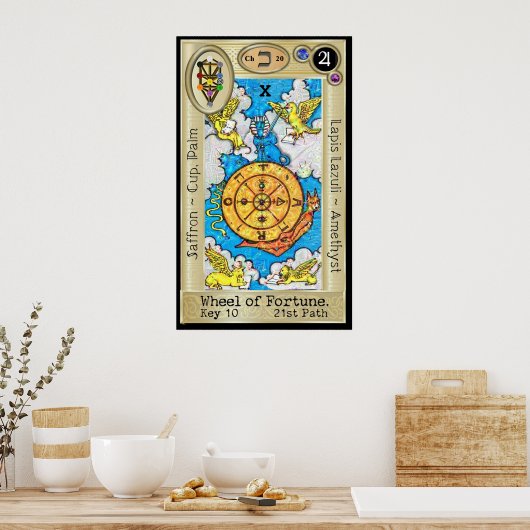 Ifdawn Deepdream Tarot Key 10 ~ The Wheel Poster (Küche)