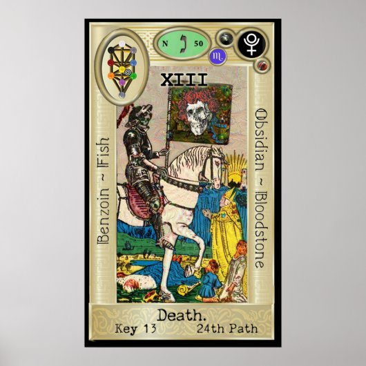 Ifdawn Deepdream Tarot Key 13 ~ Tod Poster (Vorne)