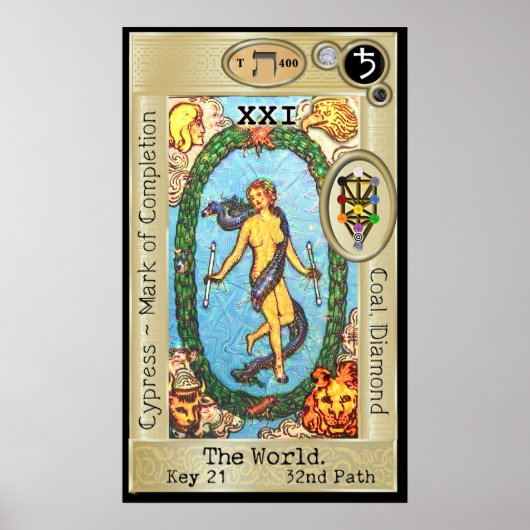 Ifdawn Deepdream Tarot Key 21 ~ The World Poster (Vorne)