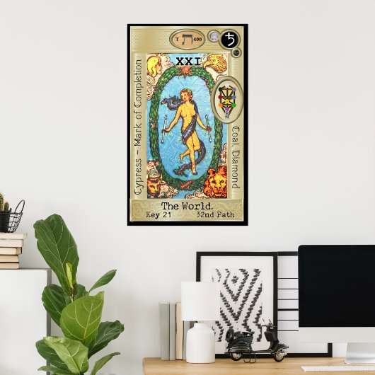 Ifdawn Deepdream Tarot Key 21 ~ The World Poster (Heimbüro)