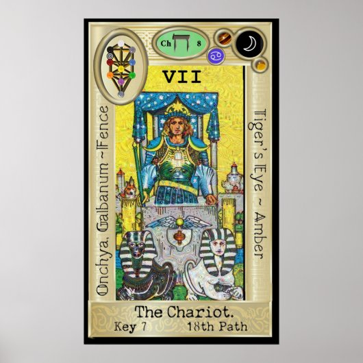 Ifdawn Deepdream Tarot Key 7 ~ The Chariot Poster (Vorne)