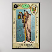 Ifdawn Deepdream Tarot Key 9 ~ The Hermit Poster (Vorne)