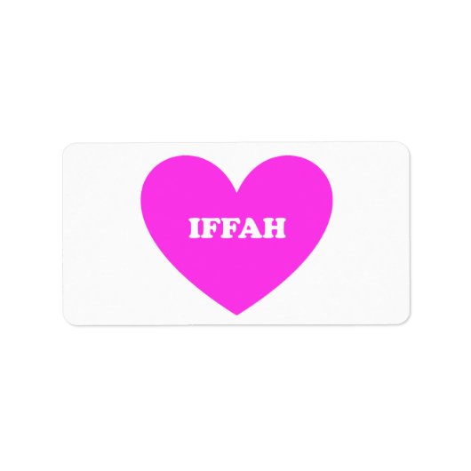 Iffah Adressaufkleber (Vorne)