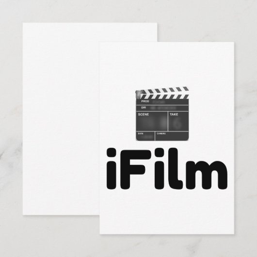iFilm Dankeskarte (Vorne/Hinten)