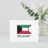 iFlag Kuwait Postkarte (Stehend Vorderseite)