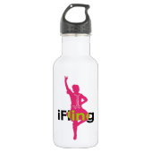 iFling Hochland-Tänzer Edelstahlflasche (Vorderseite)