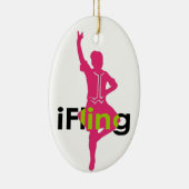 iFling Hochland-Tänzer Keramik Ornament (Rechts)