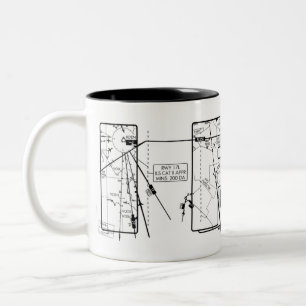 IFR-Flugkarte-Mug Zweifarbige Tasse