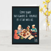 Iftaar Invite - Family Meal Karte (Gelbe Blume)
