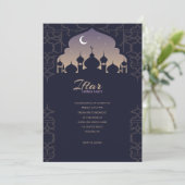 Iftar-Abend-Dinnerparty Einladung (Stehend Vorderseite)
