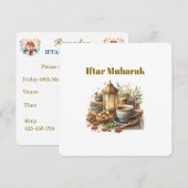 Iftar-Abend-Einladungen Feiertagskarte (Vorne/Hinten)