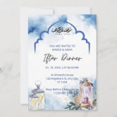 Iftar-Abendessen-Einladung Ramadan Blaue Moschee Einladung (Vorderseite)