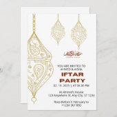 Iftar Abendessen Einladung Rmadan mit Lentern (Vorne/Hinten)