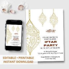 Iftar Abendessen Einladung Rmadan mit Lentern