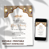 Iftar Dinner Einladung ramadan braune Goldmoschee