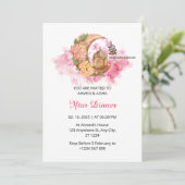 Iftar Dinner Einladung Rmadan Aquarellpinke (Stehend Vorderseite)