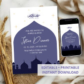 Iftar Dinner Einladung Rmadan blauen Moschee