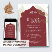 Iftar-Dinner Einladung Rmadan-Braun-Moschee