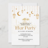 Iftar Dinner Einladung Rmadan Lentern und Moschee (Vorderseite)