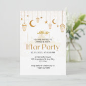 Iftar Dinner Einladung Rmadan Lentern und Moschee (Stehend Vorderseite)