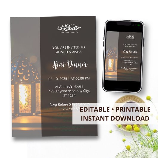 Iftar Dinner Einladung Rmadan Moschee