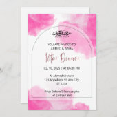 Iftar Dinner Einladung Rmadan rosa Aquarellfarbe (Vorne/Hinten)