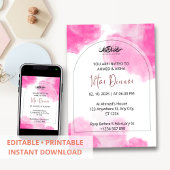 Iftar Dinner Einladung Rmadan rosa Aquarellfarbe