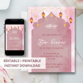 Iftar Dinner Einladung Rmadan rosa Moschee