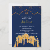 Iftar Dinner Einladung Rmadan Wasserfarbenmoschee (Vorderseite)