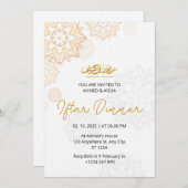 Iftar Dinner Einladung Rmadan Weiß (Vorne/Hinten)